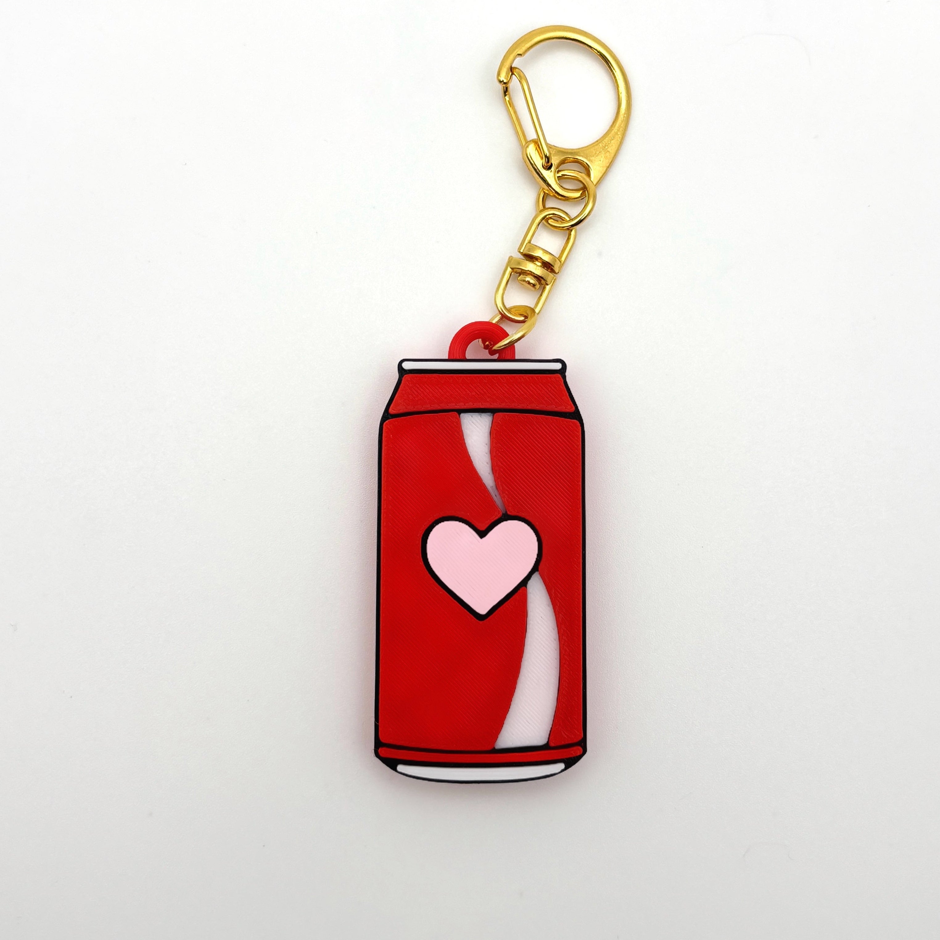 Red Mini Soda Can Tab Opener Keychain