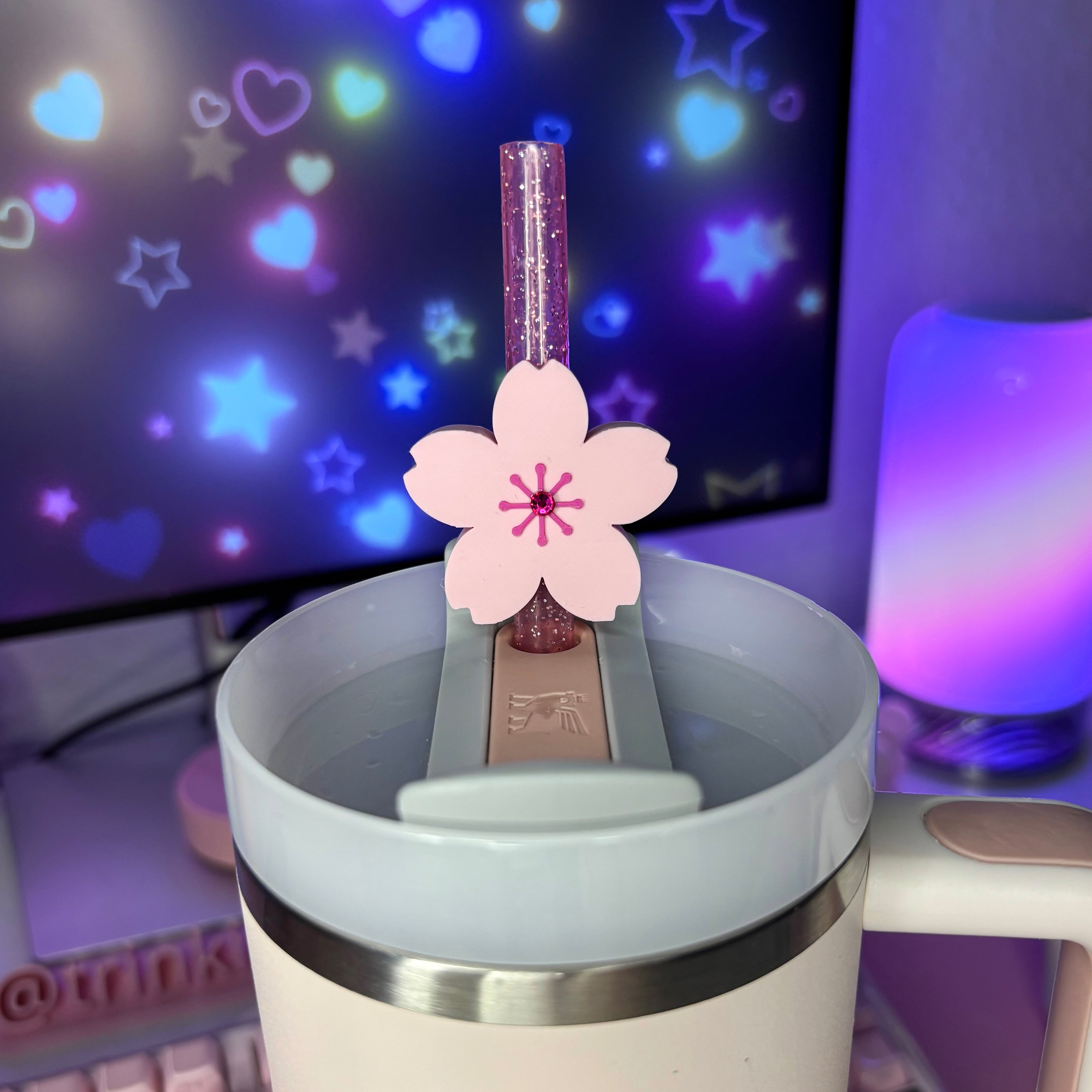 Cherry Blossom Straw Topper
