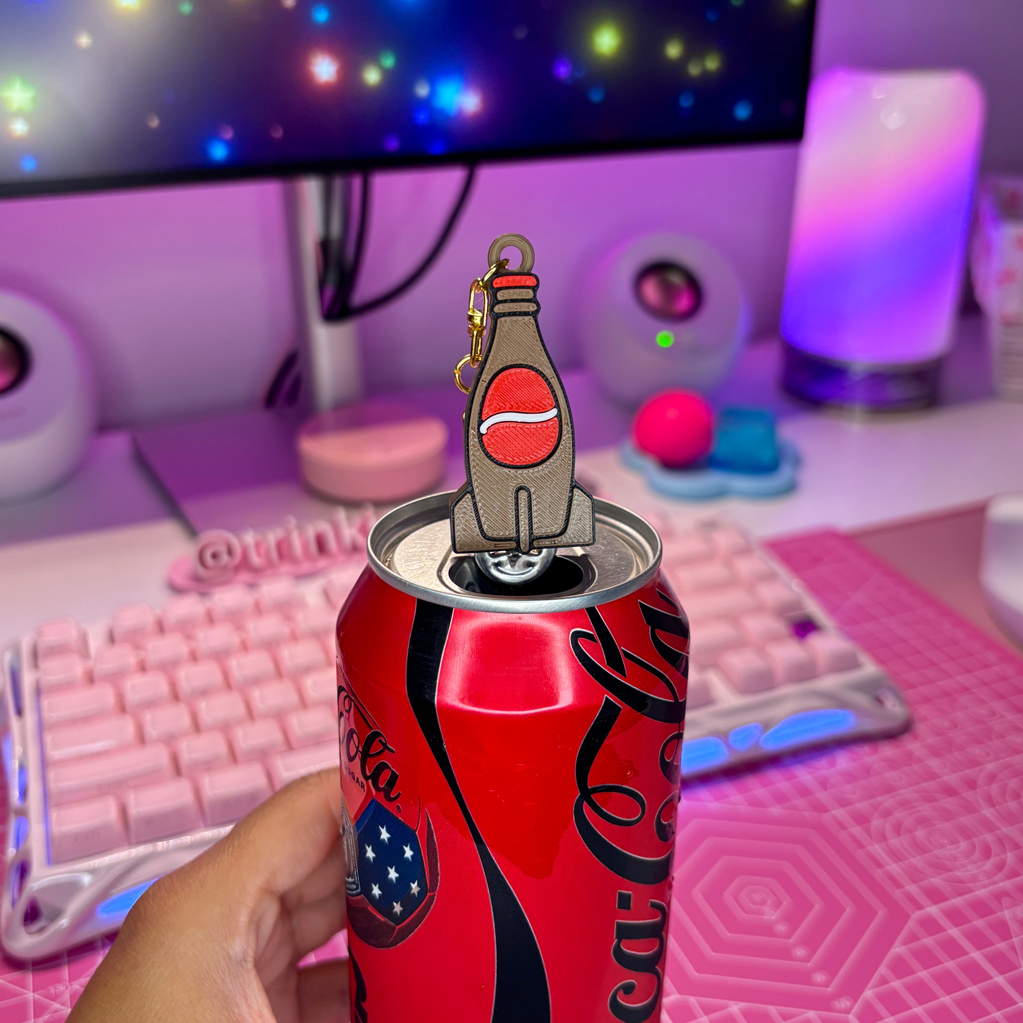 Retro-Futuristic Mini Soda Can Opener Keychain (Modern) – Trinkie