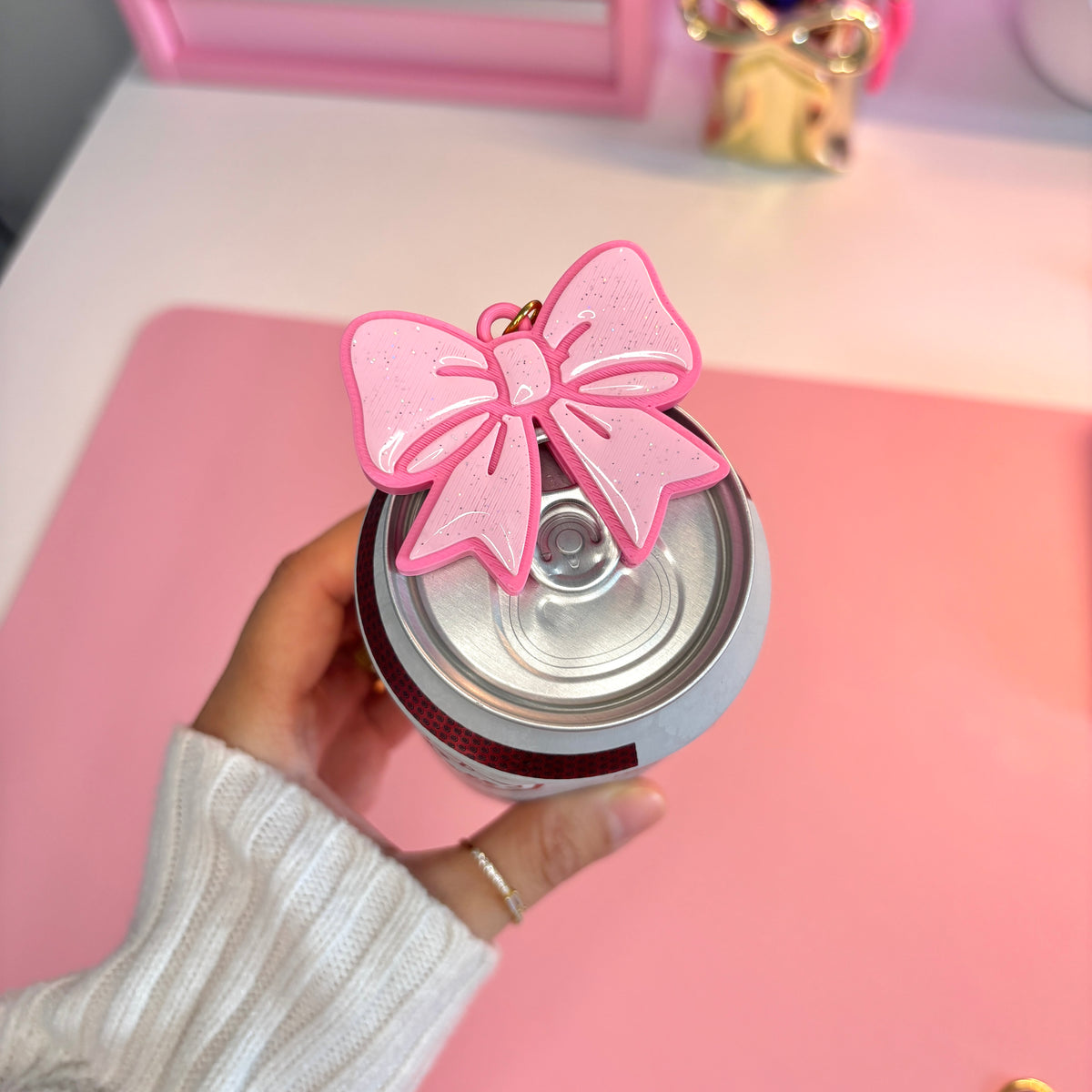 Cute Bow Can Opener Keychain