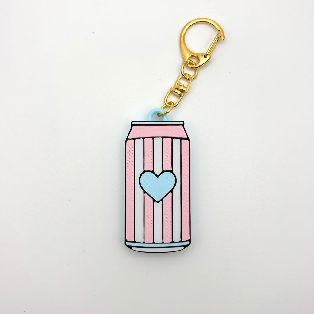 Cotton Candy Mini Energy Drink Can Tab Opener Keychain STL File | 3D Print Digital Download