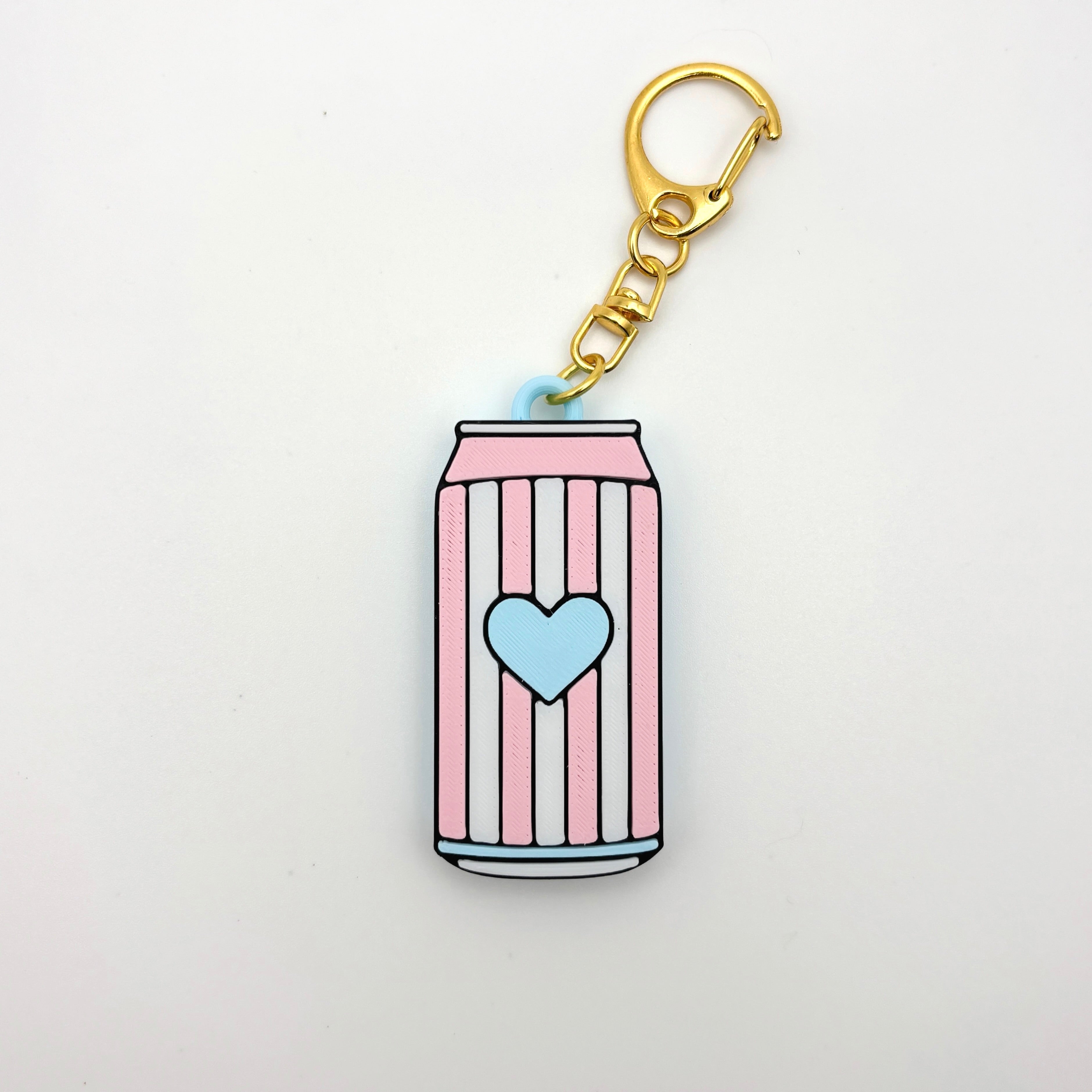 Cotton Candy Mini Energy Drink Can Tab Opener Keychain STL File | 3D Print Digital Download