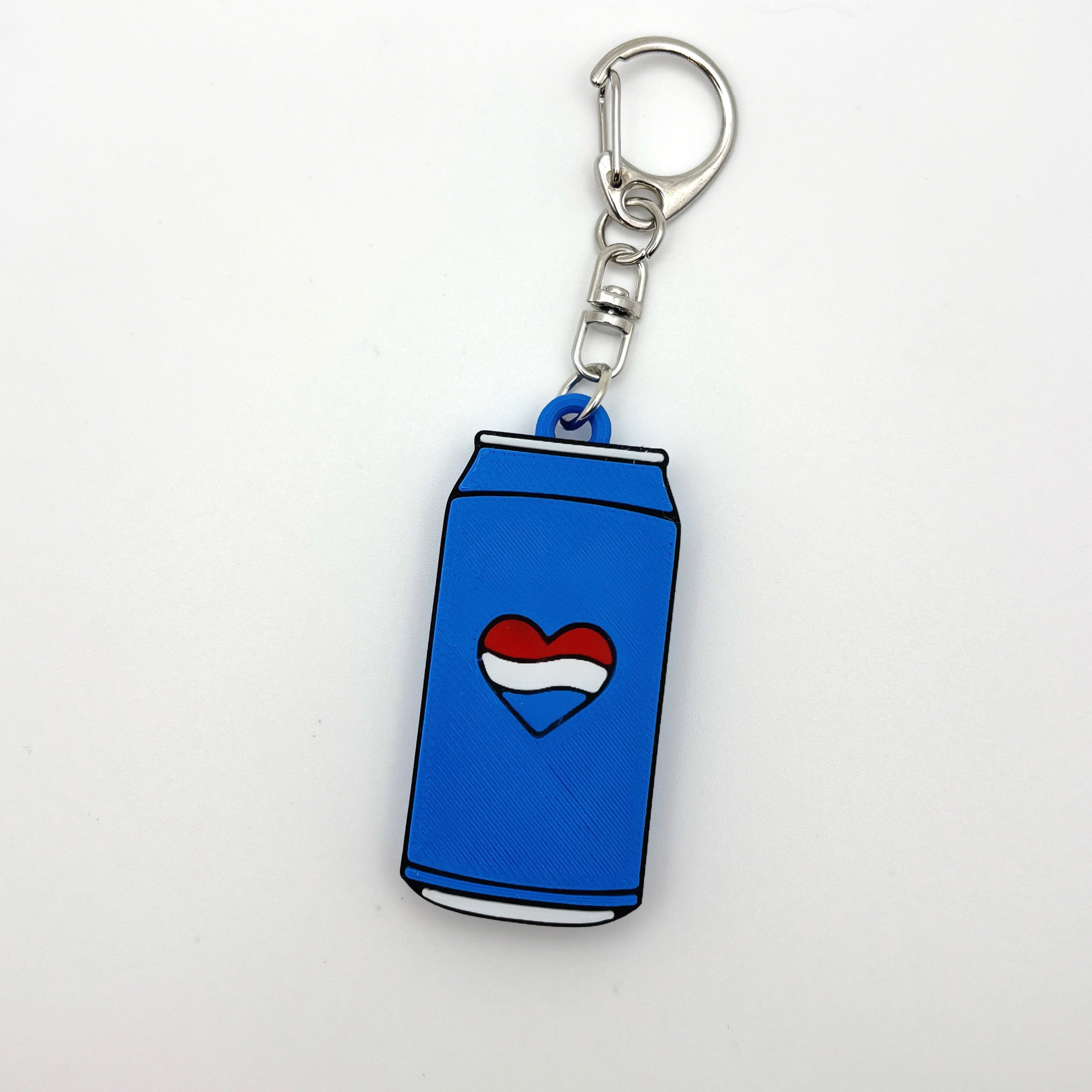 Blue Mini Soda Can Tab Opener Keychain