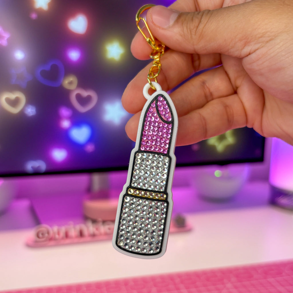 NFC Bedazzled Lipstick Keychain