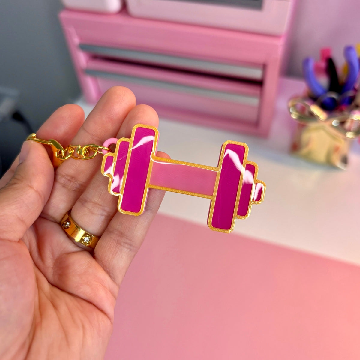 NFC Gym Dumbbell Keychain