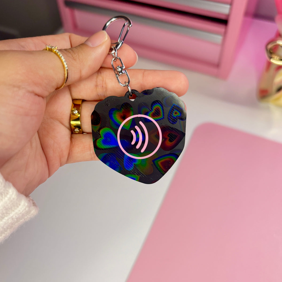 NFC Heart Sushi Keychain