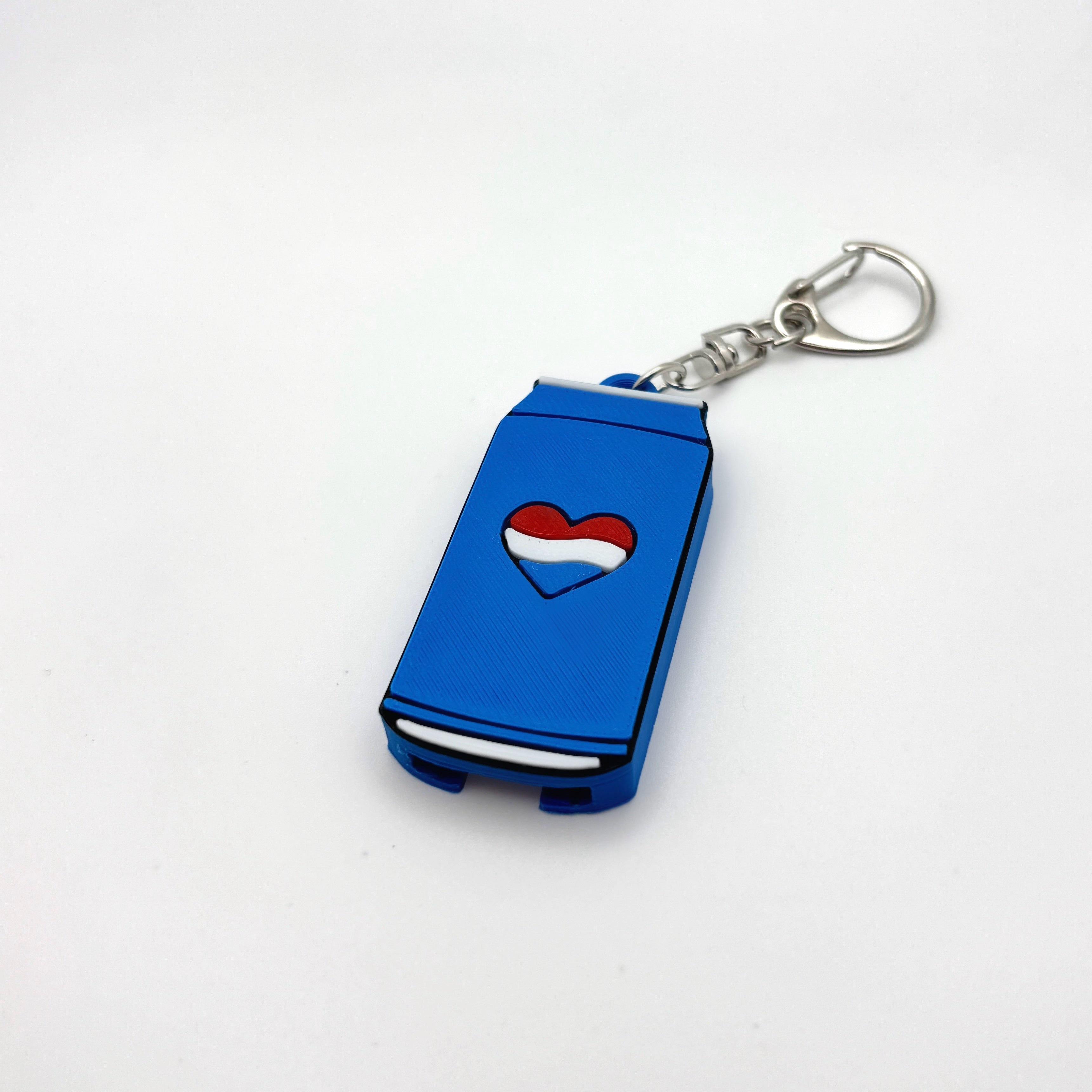 Blue Mini Soda Can Tab Opener Keychain