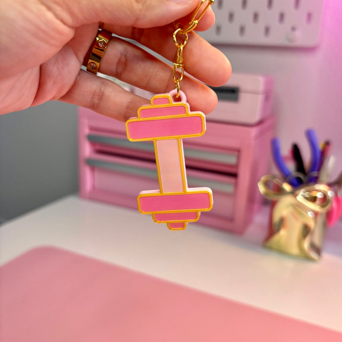 NFC Gym Dumbbell Keychain