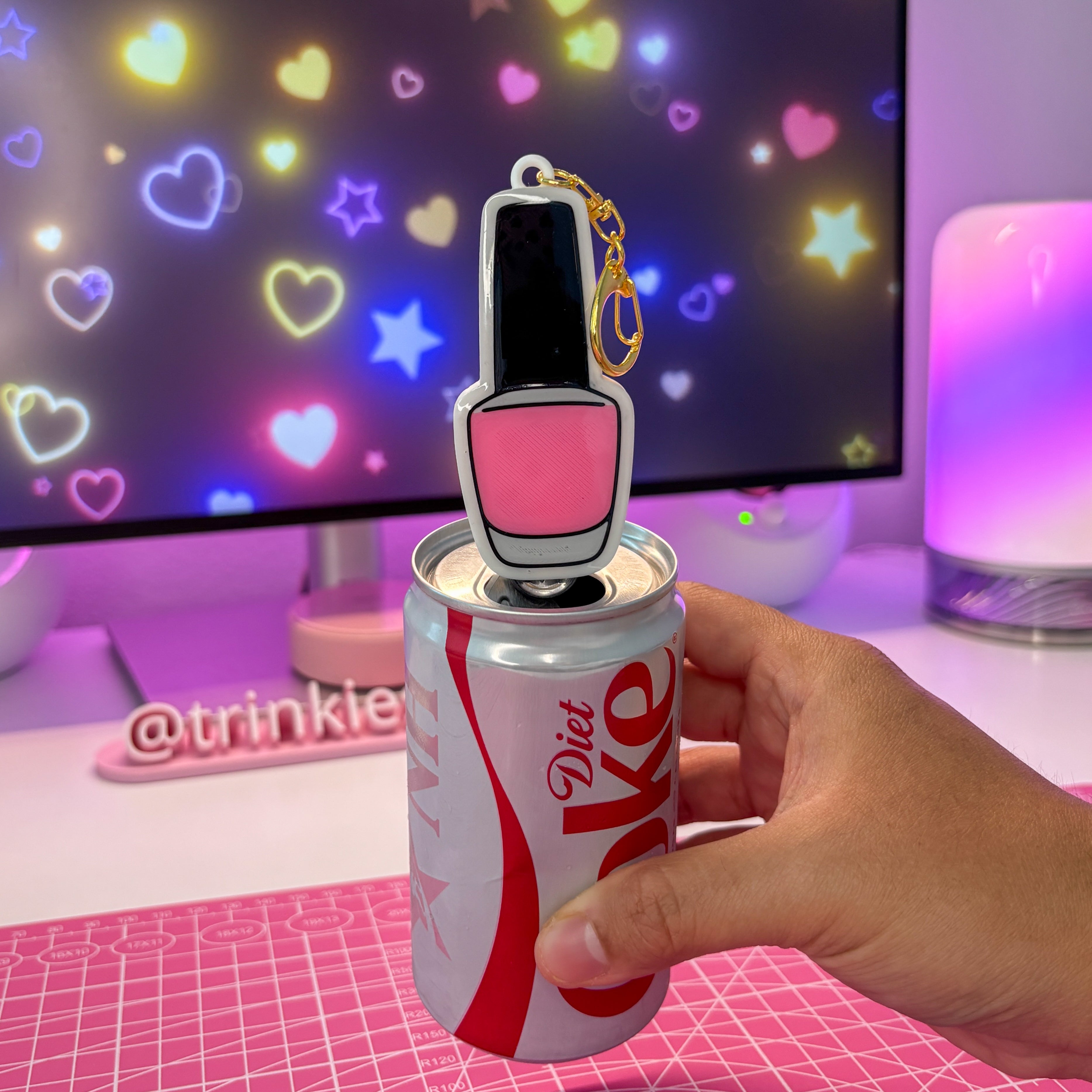 NFC Nail Polish Can Opener Keychain