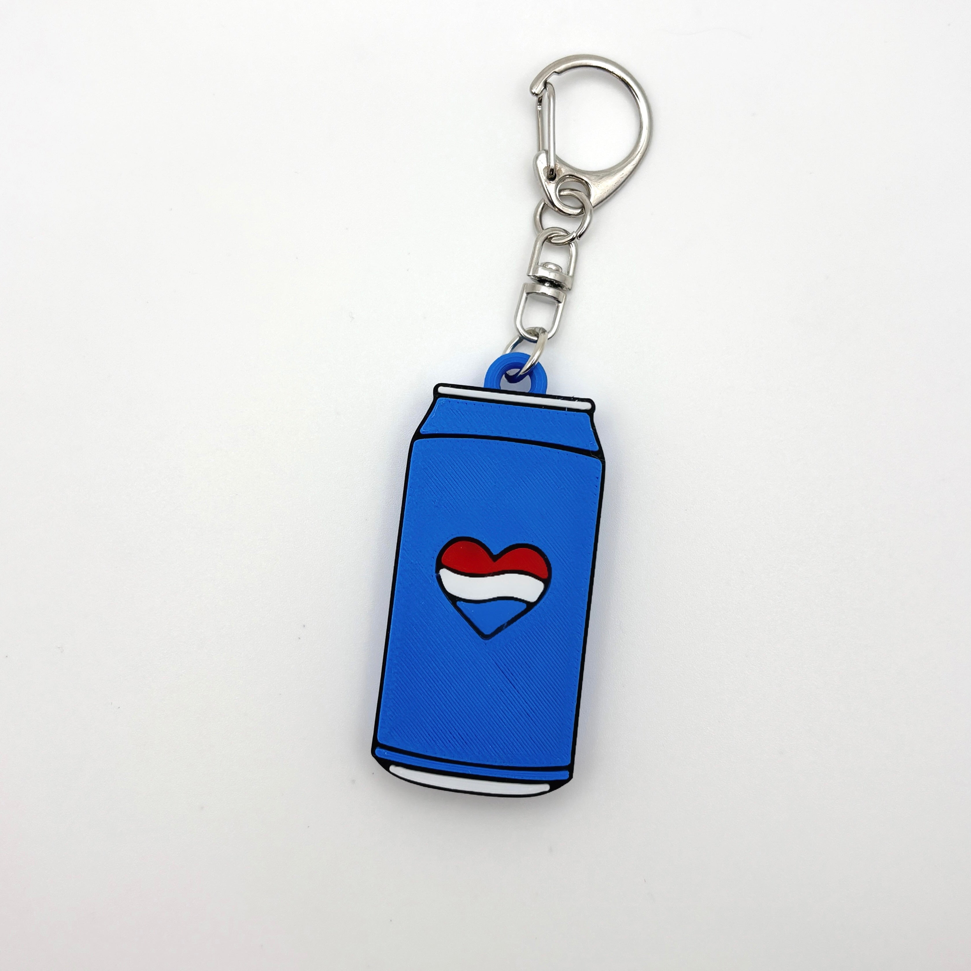 Blue Mini Soda Can Tab Opener Keychain STL File | 3D Print Digital Download