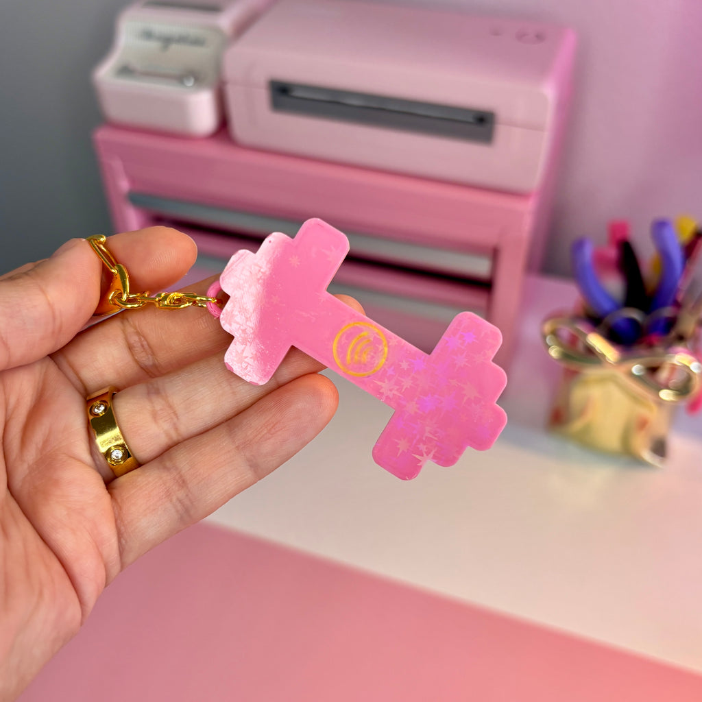 NFC Gym Dumbbell Keychain