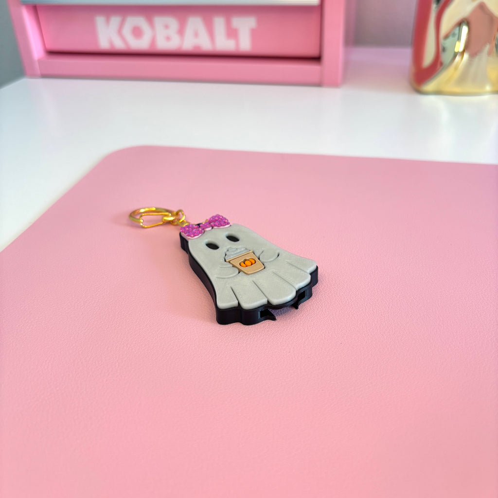 Pumpkin Spice Latte Ghostie Can Opener Keychain (Glow-in-the-Dark)