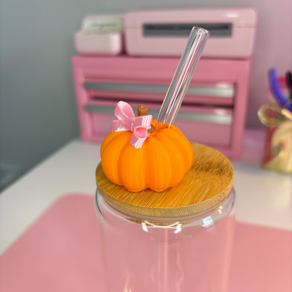 Bow Pumpkin Straw Topper