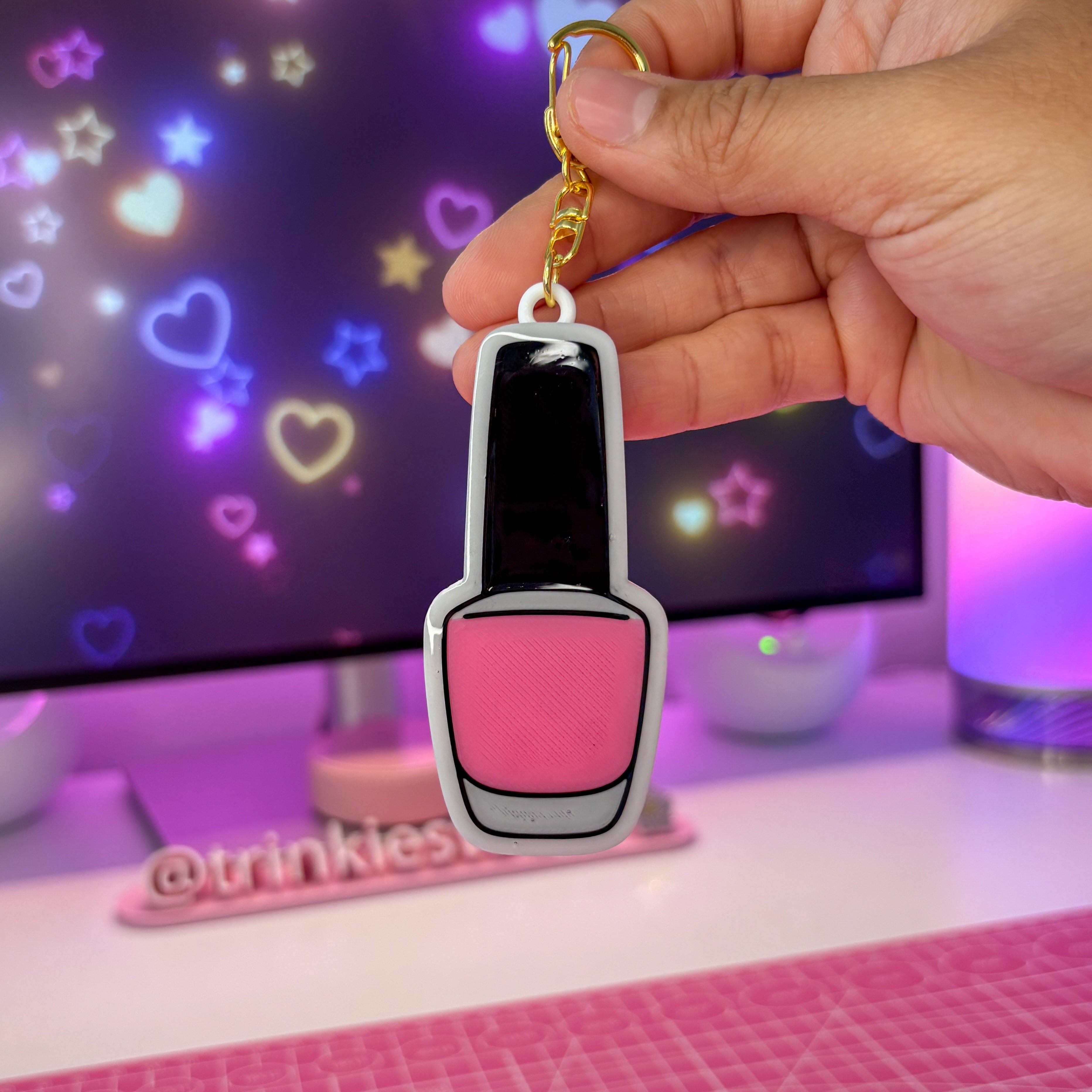 NFC Nail Polish Can Opener Keychain