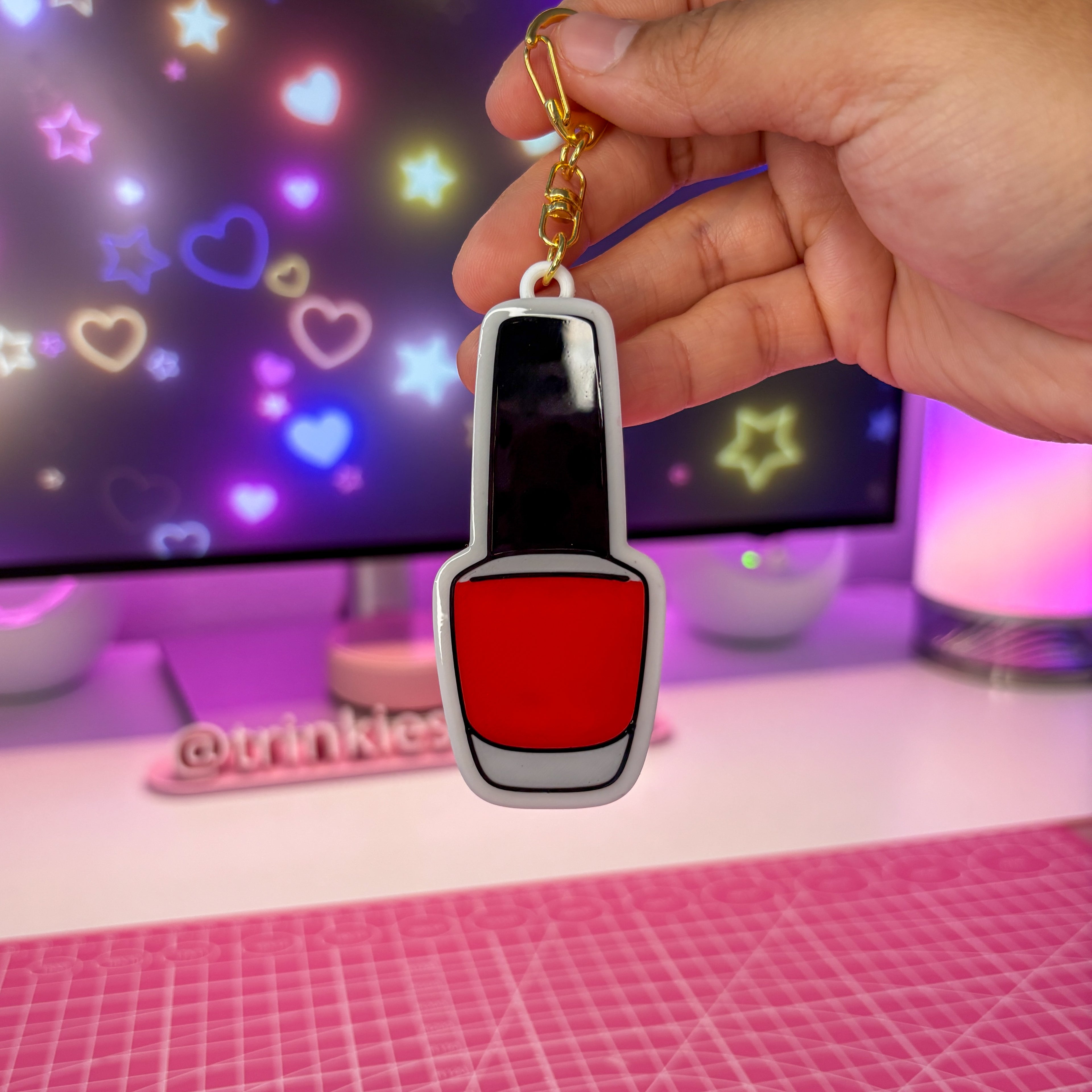 NFC Nail Polish Can Opener Keychain