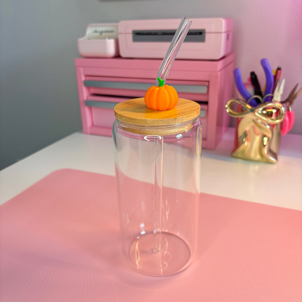 Mini Pumpkin Straw Topper