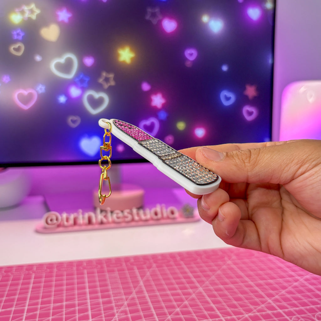 NFC Bedazzled Lipstick Keychain