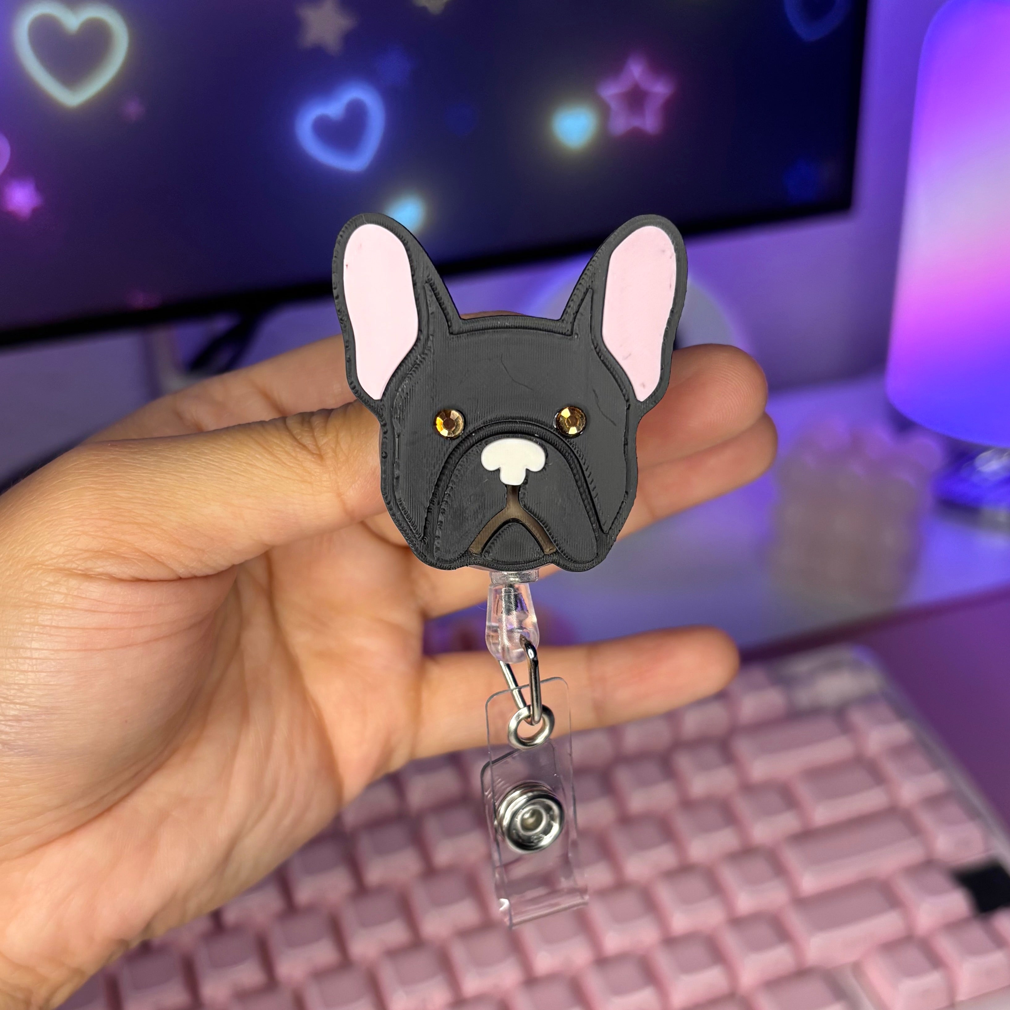 Classy Frenchie Badge Reel