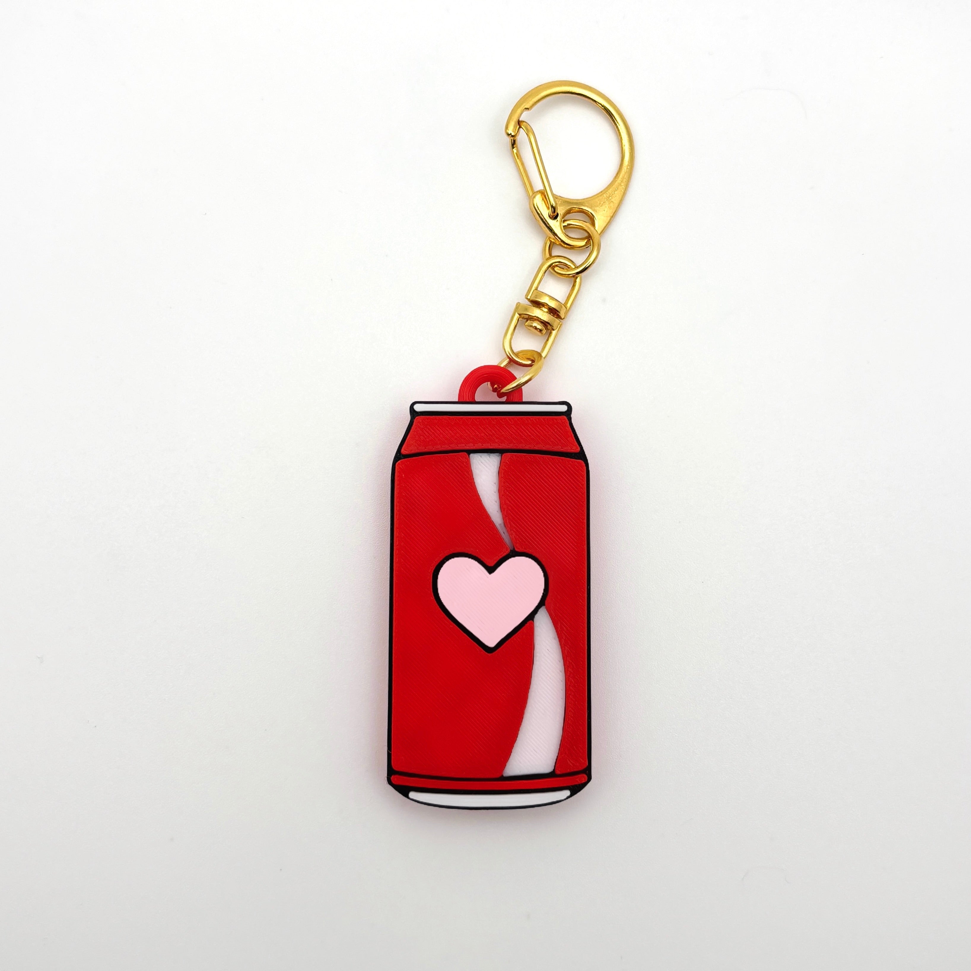 Red Mini Soda Can Tab Opener Keychain STL File | 3D Print Digital Download