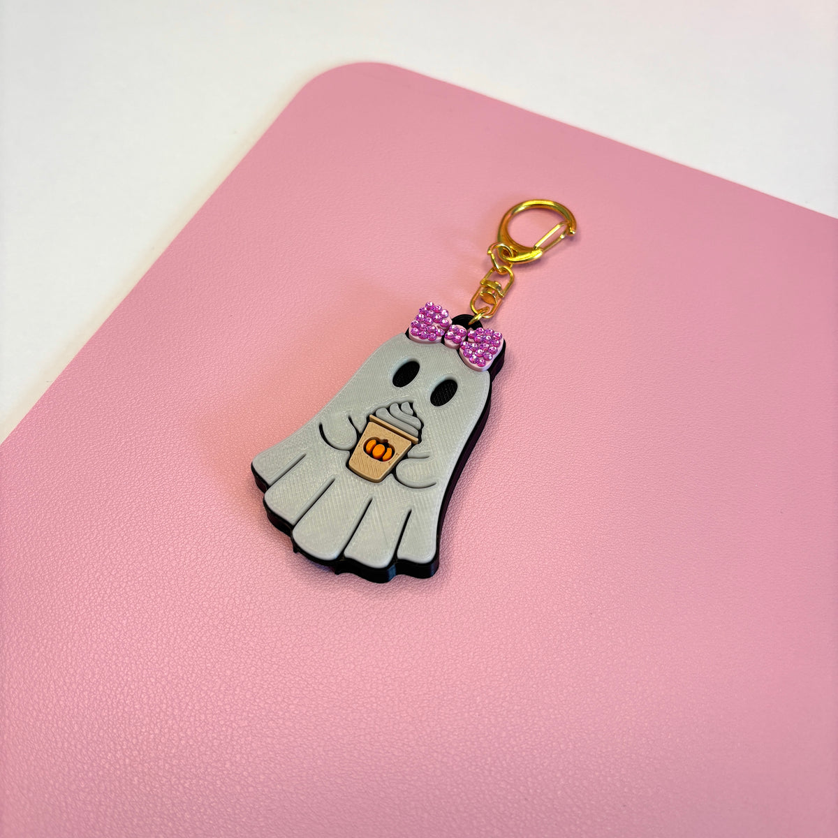 Pumpkin Spice Latte Ghostie Can Opener Keychain (Glow-in-the-Dark)