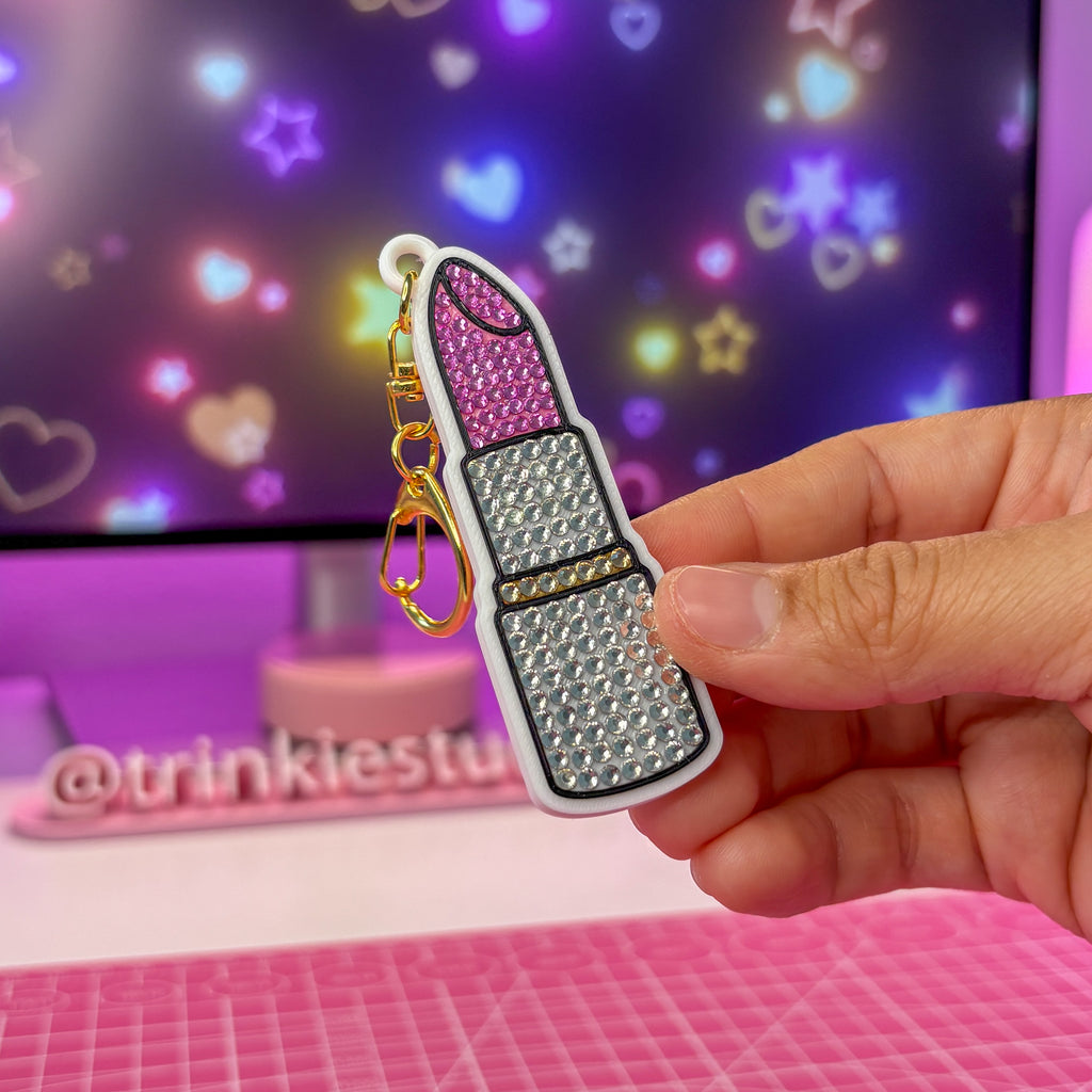 NFC Bedazzled Lipstick Keychain