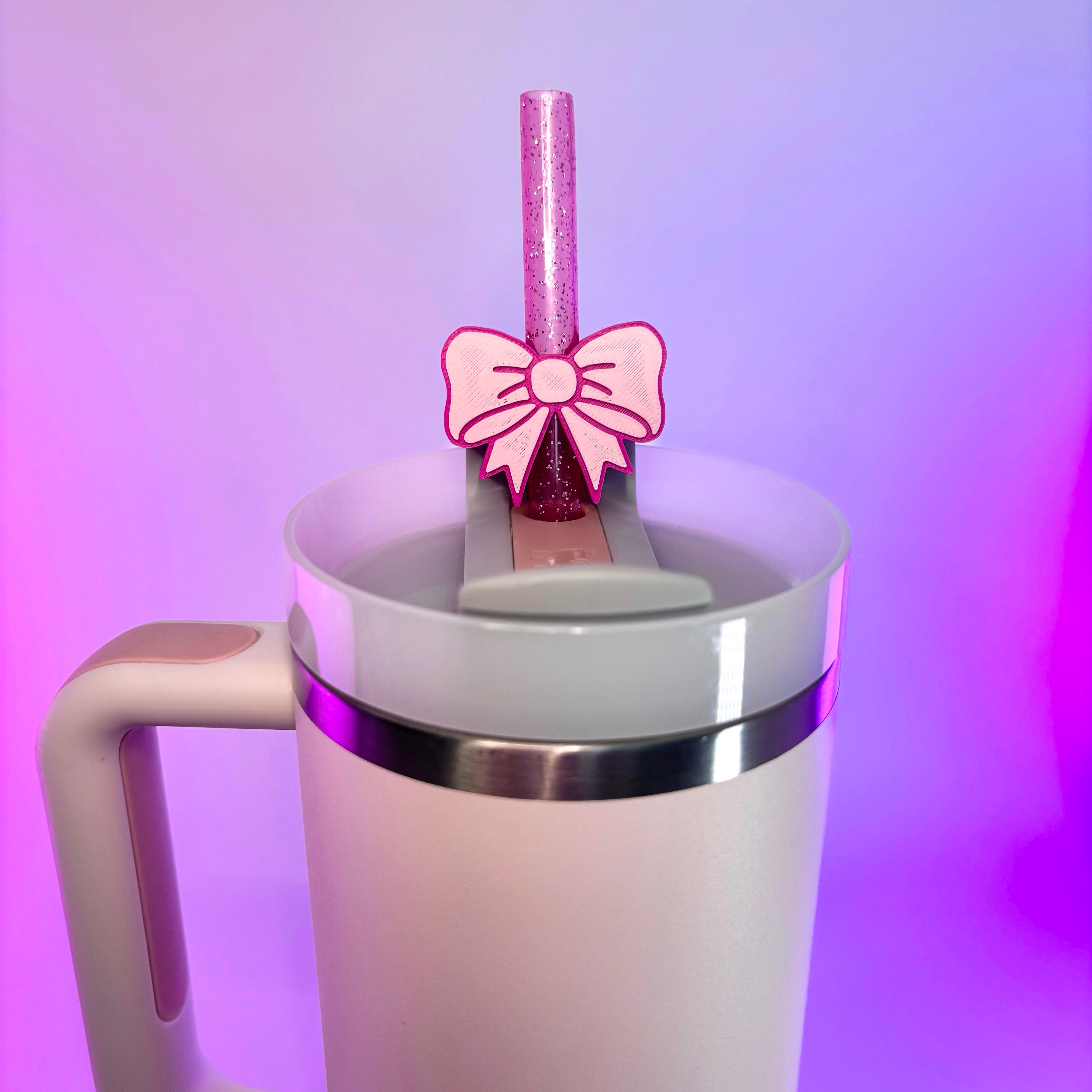 Pretty Bow Straw Topper