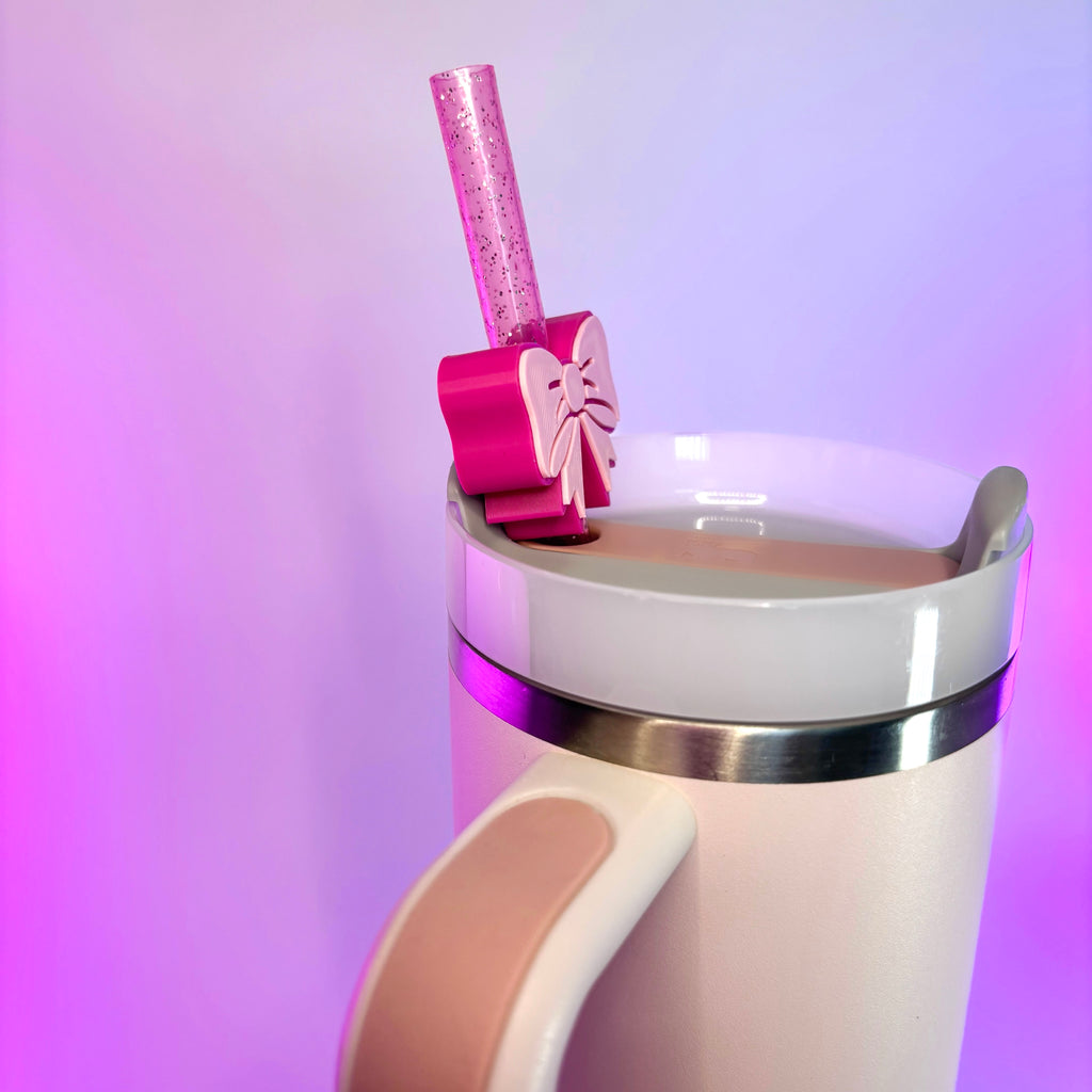 Pretty Bow Straw Topper