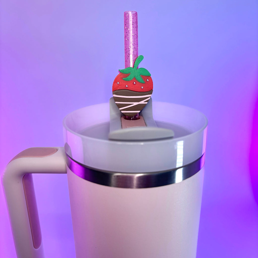 Chocolate Strawberry Straw Topper