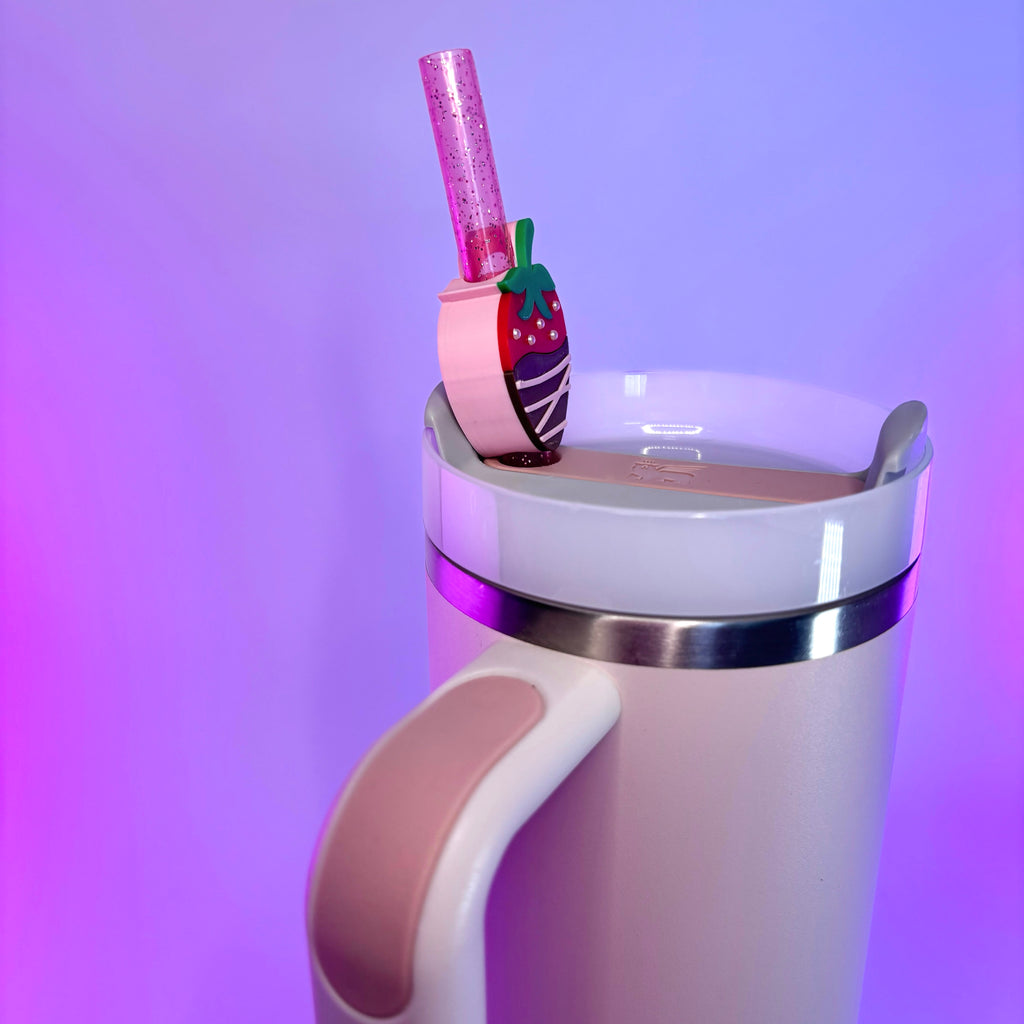 Chocolate Strawberry Straw Topper