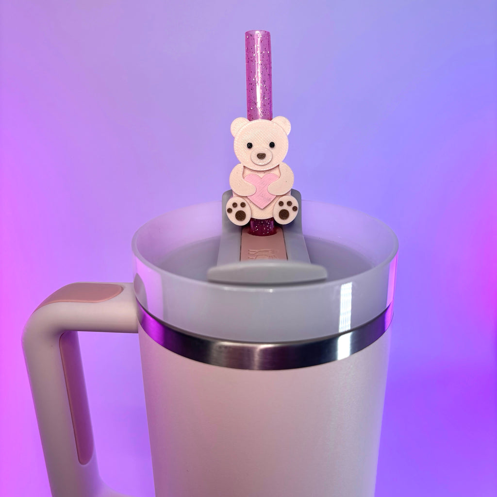 Teddy Bear Straw Topper