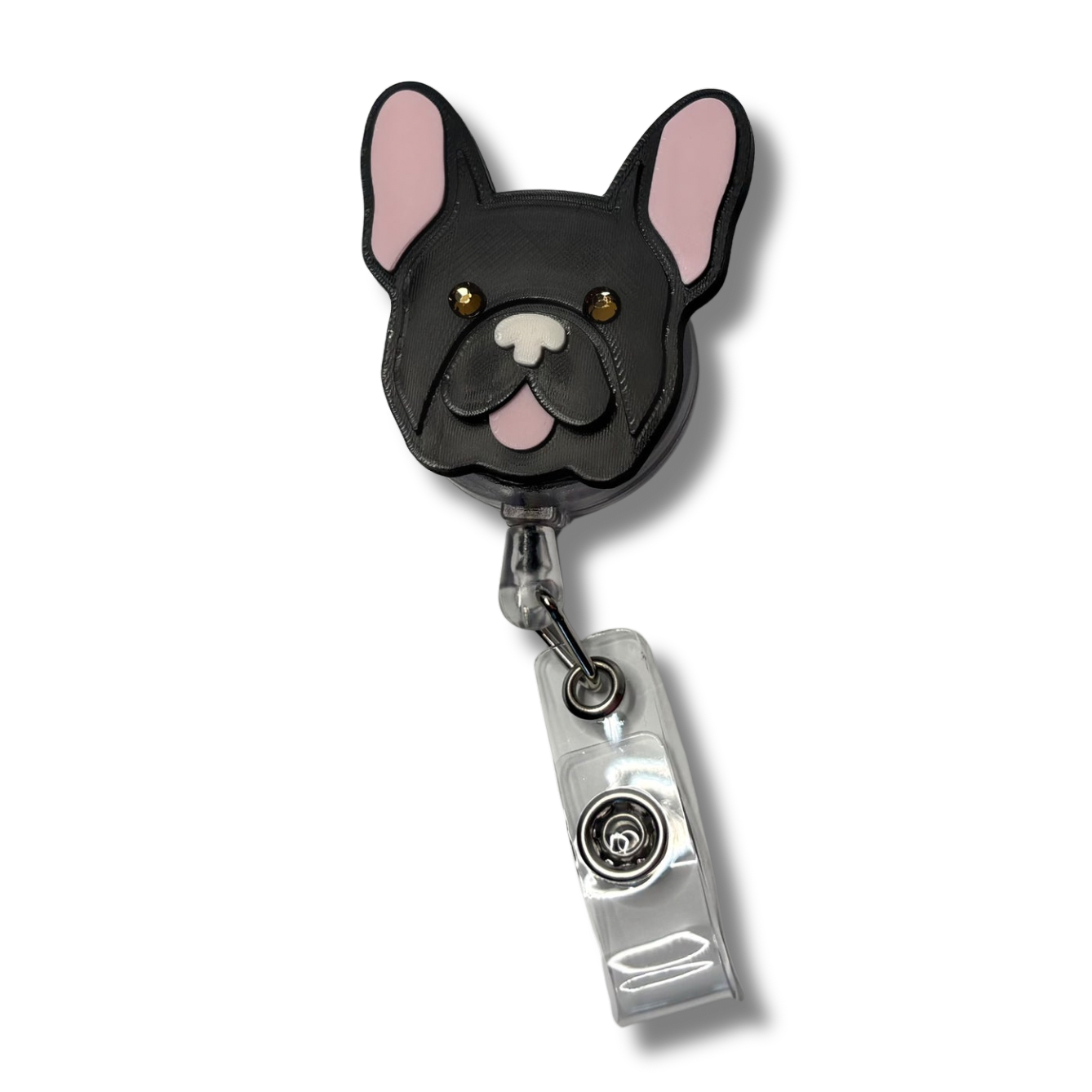 Smiley Frenchie Badge Reel