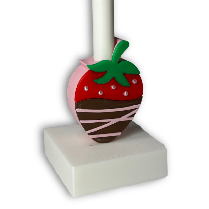 Chocolate Strawberry Straw Topper
