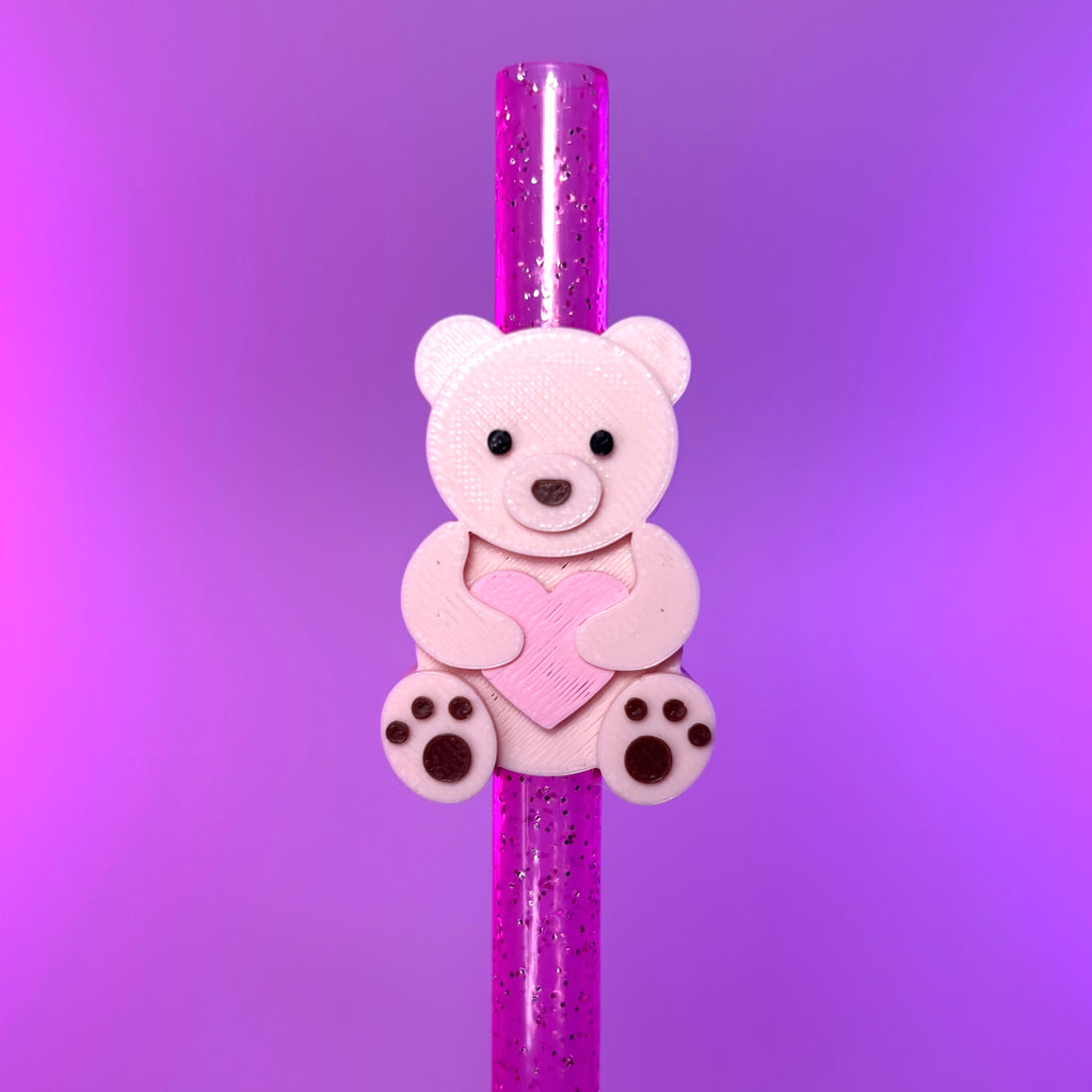 Teddy Bear Straw Topper