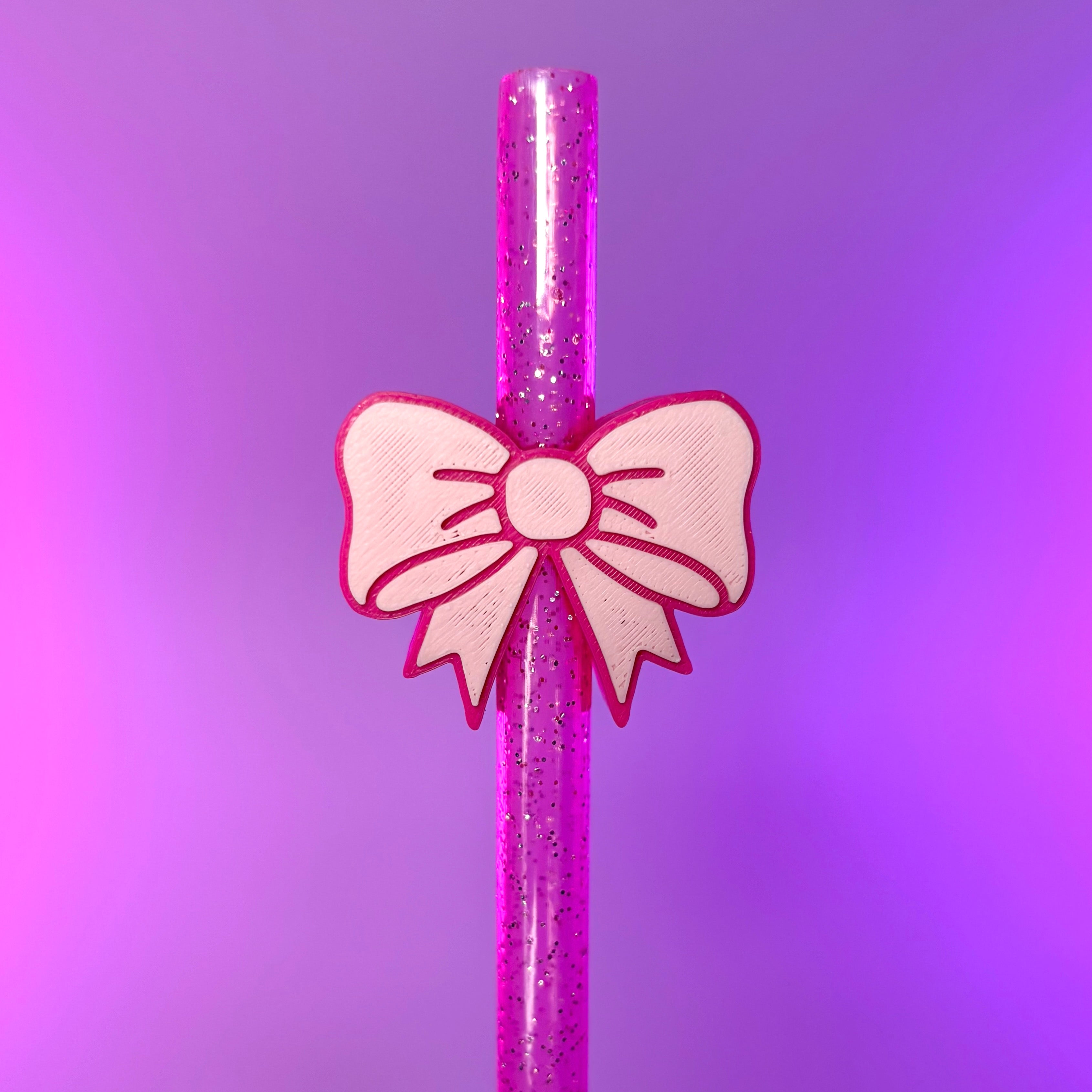 Pretty Bow Straw Topper