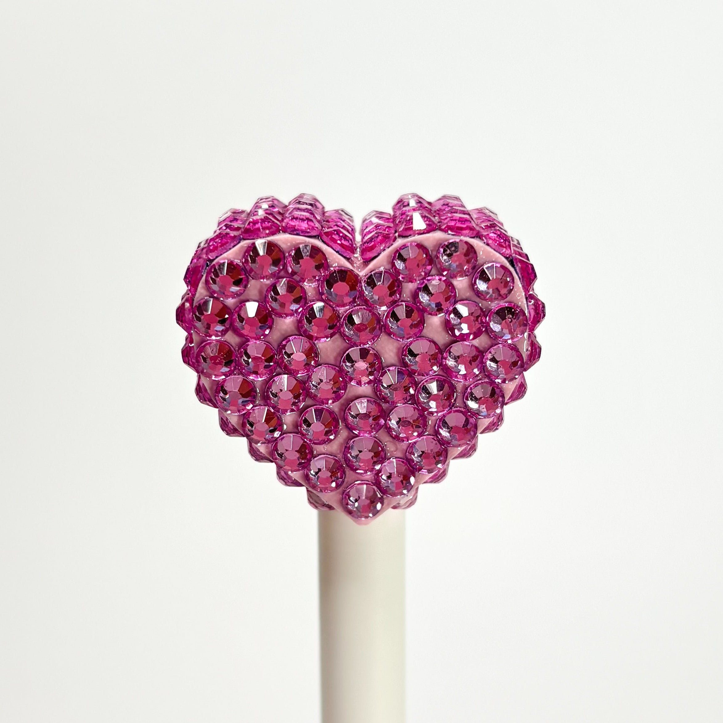 Bedazzled Heart Straw Cap