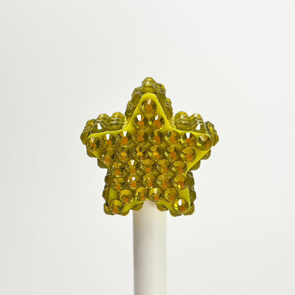 Bedazzled Star Straw Cap