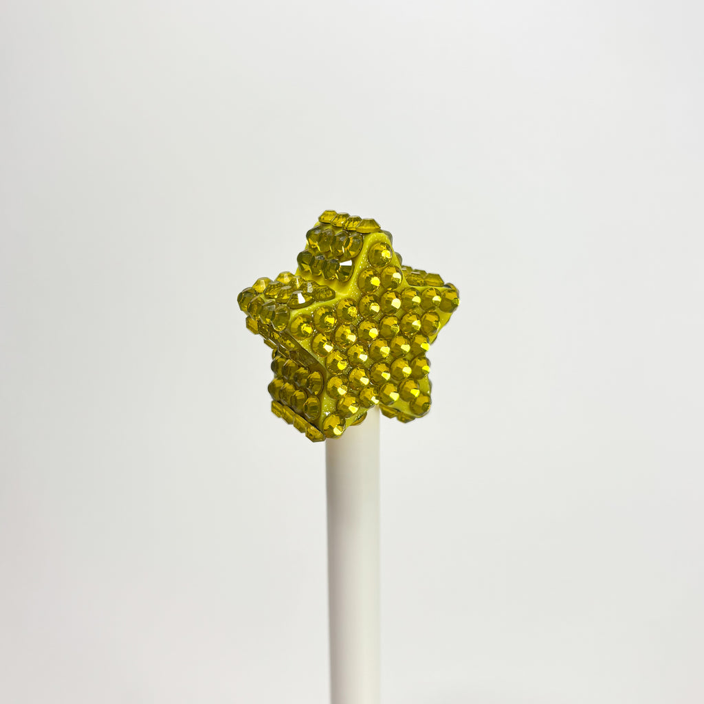 Bedazzled Star Straw Cap