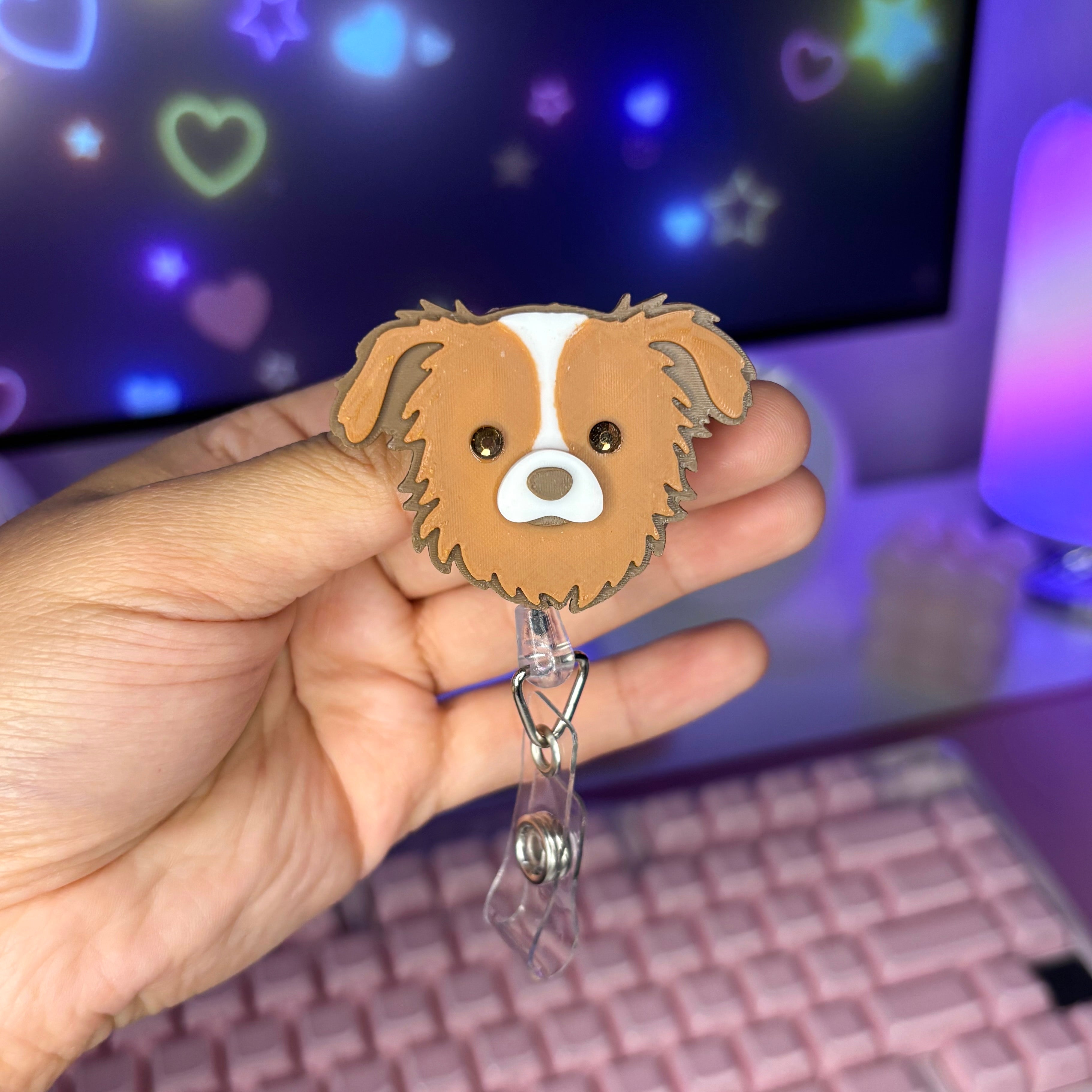 Long Haired Chihuahua Badge Reel