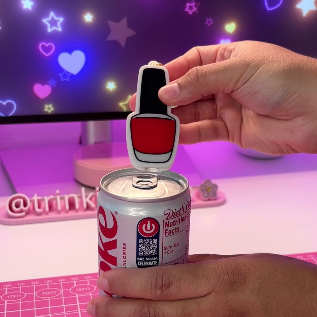 Nail Polish Can Opener Keychain